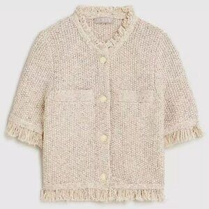 J.Crew cropped fringe lady jacket NWT Size: Small